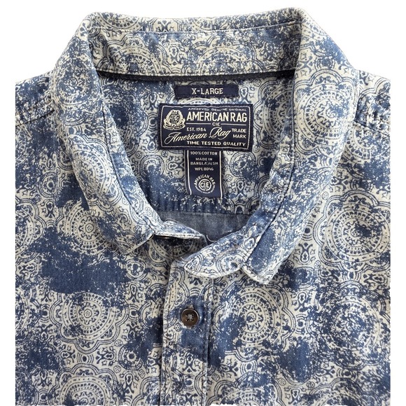 American Rag Cie Other - American Rag Size XL Aztec Short Sleeve Button Up Shirt Casual Fitted Preppy 175
